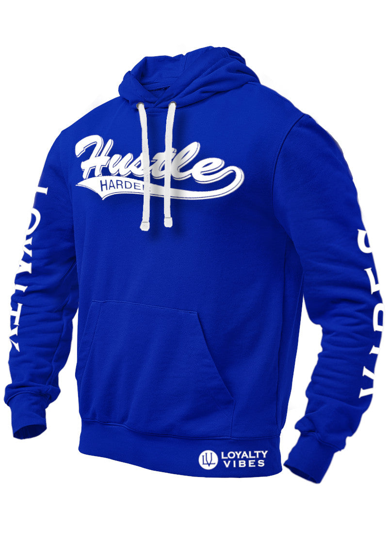 Loyalty Vibes Hustle Harder Hoodie, Men's Streetwear Hoodies