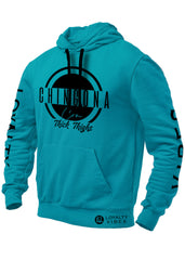 Chingona Con Thick Thighs Hoodie Urban Blue Black - Loyalty Vibes