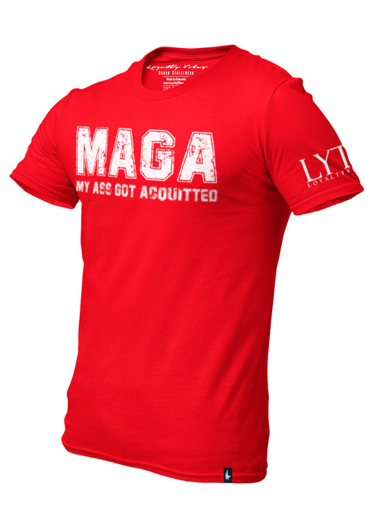 Loyalty Vibes Acquitted MAGA T-Shirt Red - Loyalty Vibes
