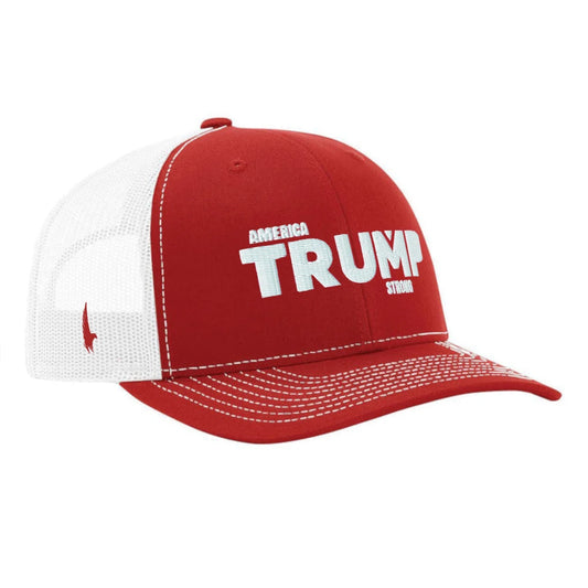 Loyalty Vibes America Trump Strong Trucker Hat Red One size - Loyalty Vibes