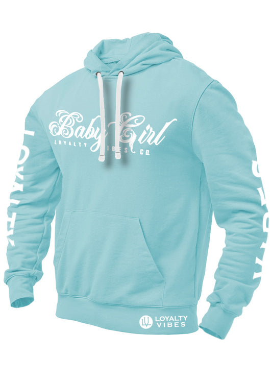 Loyalty Vibes Babygirl Hoodie Baby Blue Women's - Loyalty Vibes