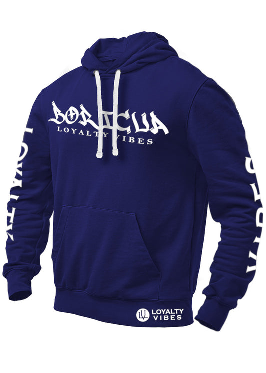 Loyalty Vibes Boricua Hoodie Navy Blue Men's - Loyalty Vibes