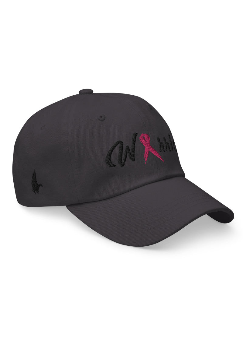 Loyalty Vibes Breast Cancer Warrior Dad Hat Charcoal Grey Black OS - Loyalty Vibes