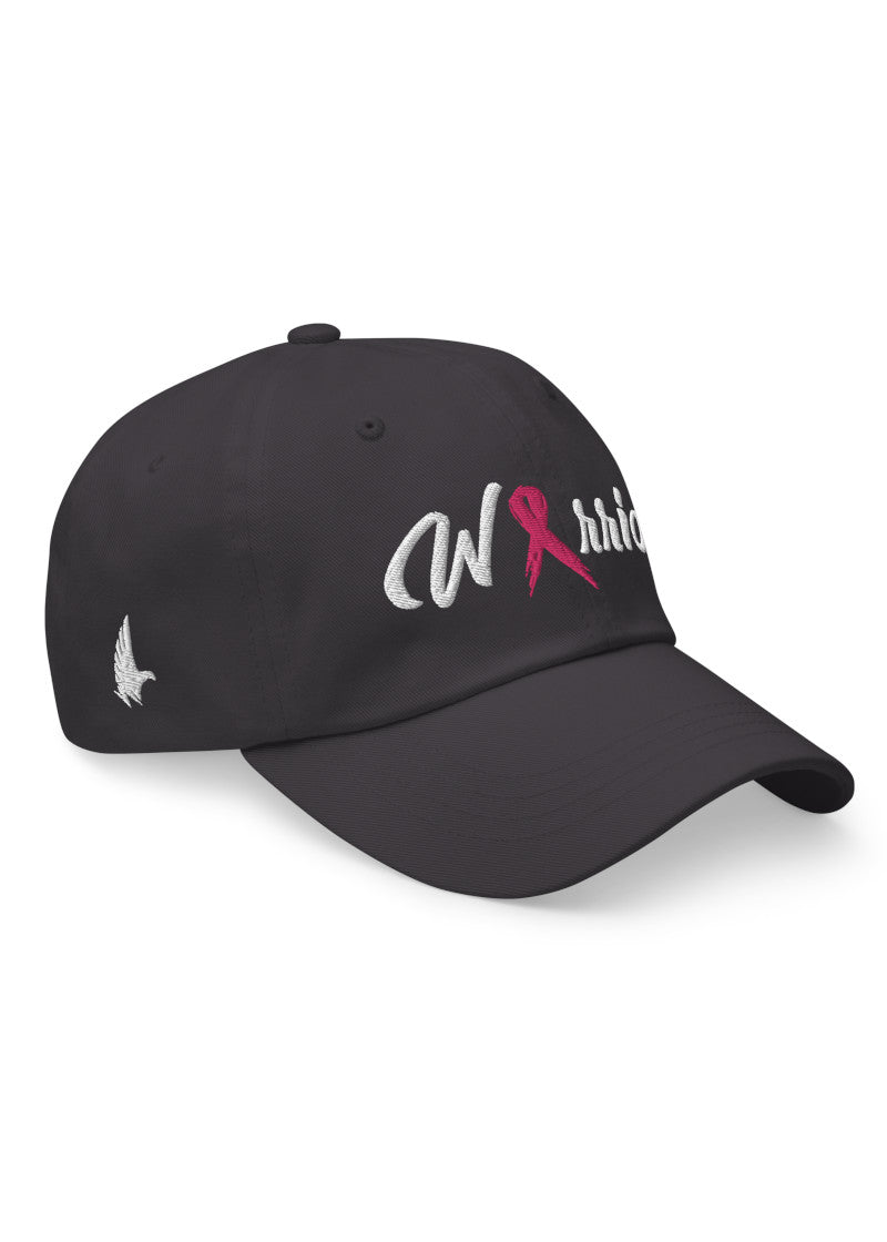 Loyalty Vibes Breast Cancer Warrior Dad Hat Charcoal Grey White OS - Loyalty Vibes