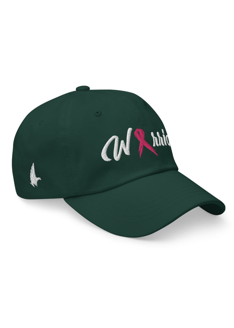 Loyalty Vibes Breast Cancer Warrior Dad Hat Forest Green White OS - Loyalty Vibes