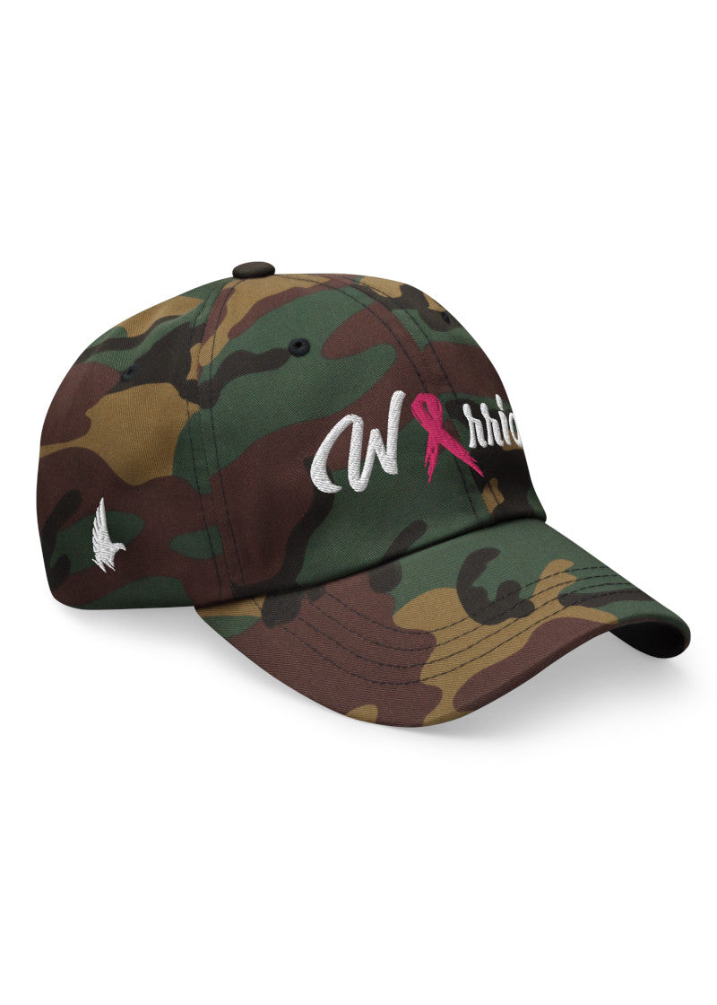 Loyalty Vibes Breast Cancer Warrior Dad Hat Green Camo OS - Loyalty Vibes