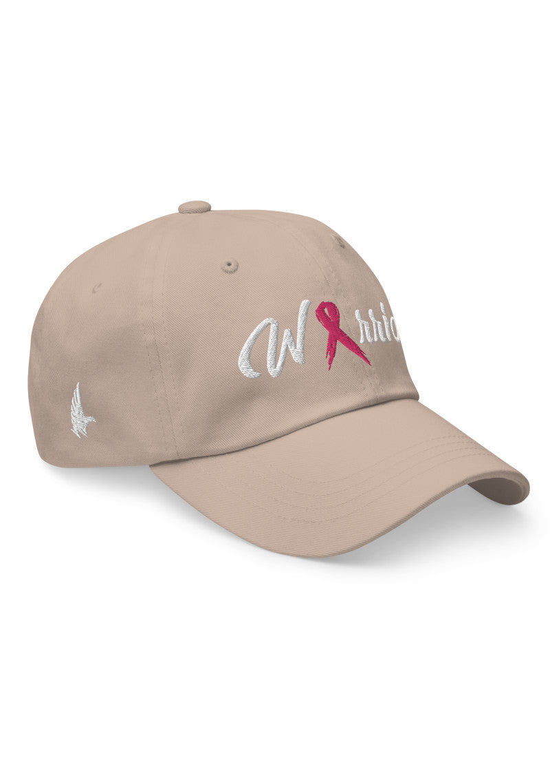 Loyalty Vibes Breast Cancer Warrior Dad Hat Sandstone White OS - Loyalty Vibes
