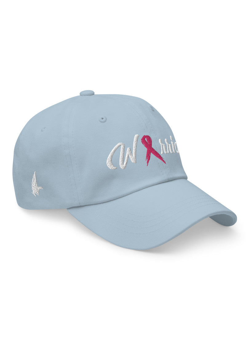 Loyalty Vibes Breast Cancer Warrior Dad Hat Sky Blue White OS - Loyalty Vibes