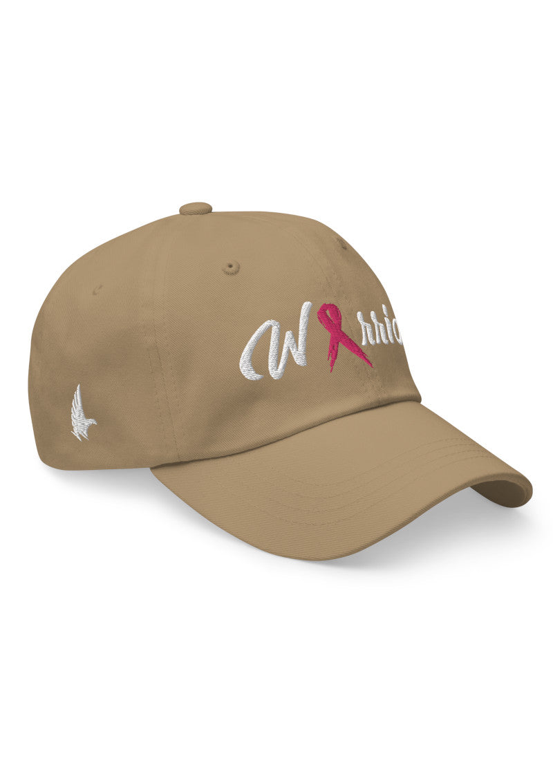 Loyalty Vibes Breast Cancer Warrior Dad Hat Tan White OS - Loyalty Vibes