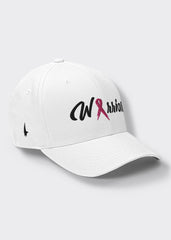 Breast Cancer Warrior Fitted Hat - White - Loyalty Vibes