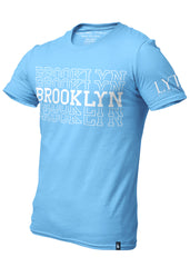 Loyalty Vibes Brooklyn Central T-Shirt Baby Blue White Men's - Loyalty Vibes