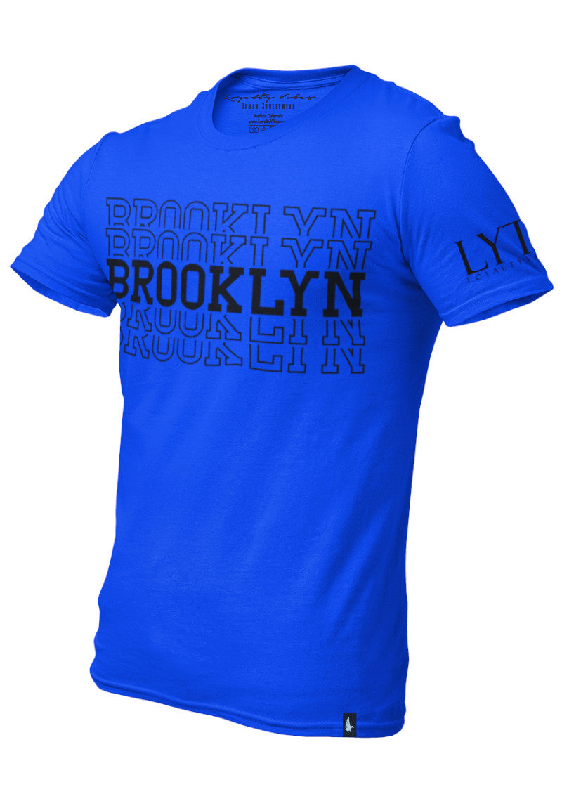 Loyalty Vibes Brooklyn Central T-Shirt Blue Black Men's - Loyalty Vibes