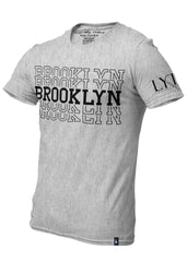 Loyalty Vibes Brooklyn Central T-Shirt Heather Grey Black Men's - Loyalty Vibes