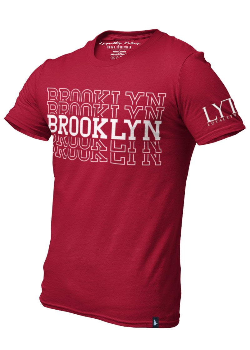 Loyalty Vibes Brooklyn Central T-Shirt Maroon White Men's - Loyalty Vibes