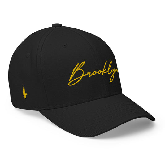 Brooklyn Signature Series Fitted Hat Black Yellow - Loyalty Vibes
