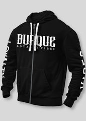 Burque Graphic Zip Hoodie - Black - Loyalty Vibes