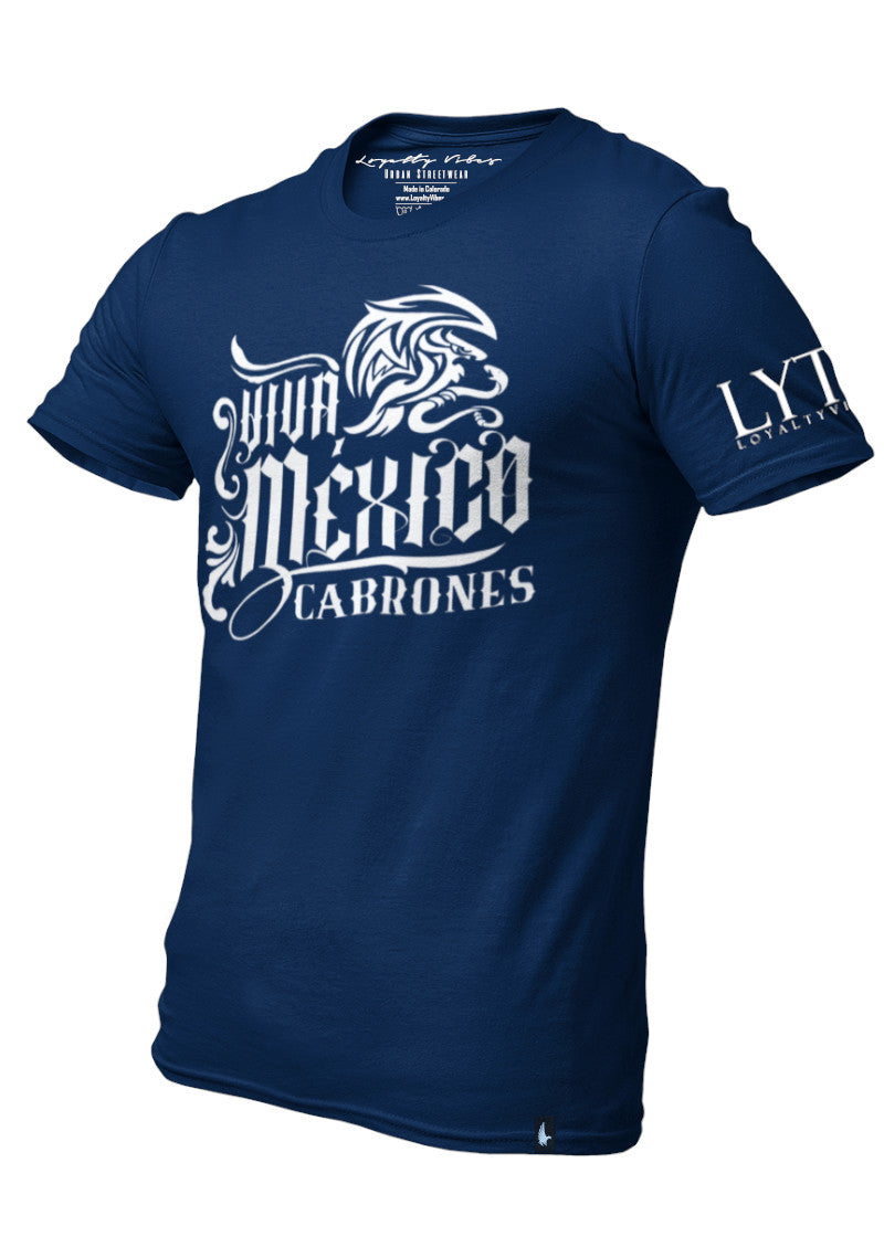 Cabrones T-Shirt Navy Blue - Loyalty Vibes