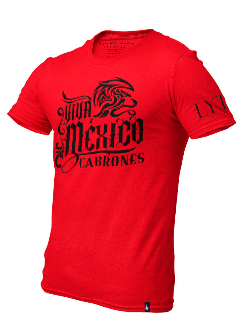 Cabrones T-Shirt Red Black - Loyalty Vibes