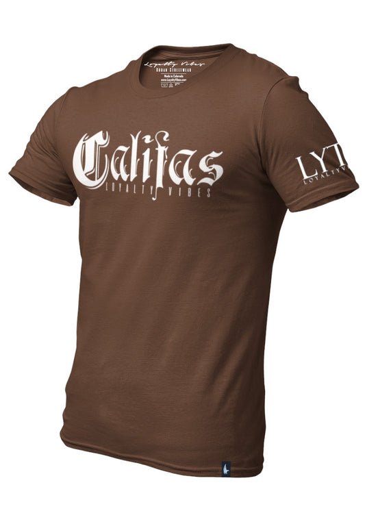 Loyalty Vibes Califas T-Shirt Brown Men's - Loyalty Vibes