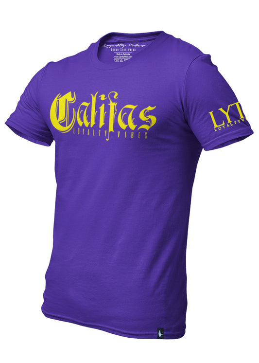 Loyalty Vibes Califas T-Shirt Purple Gold Men's - Loyalty Vibes