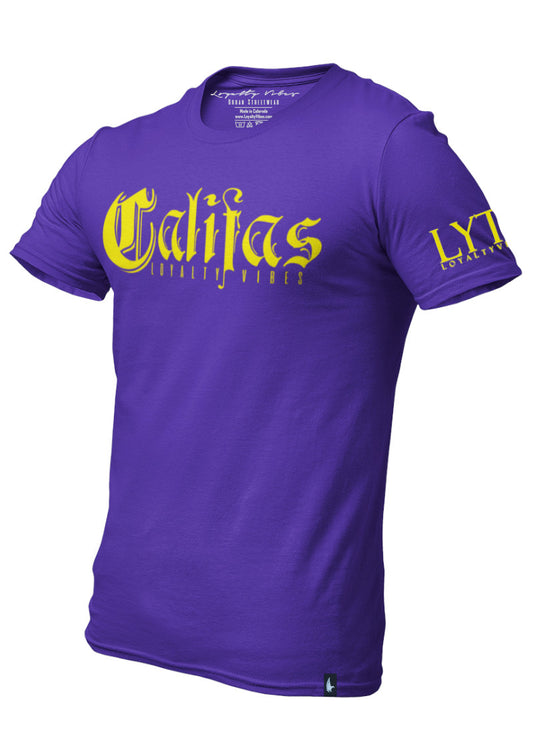 Califas T-Shirt Purple Gold - Loyalty Vibes