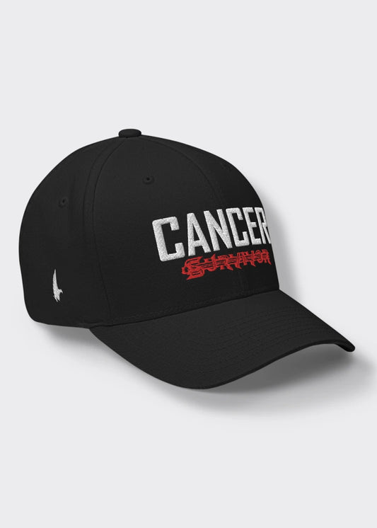 Cancer Survivor Tattoo Fitted Hat - Black - Loyalty Vibes