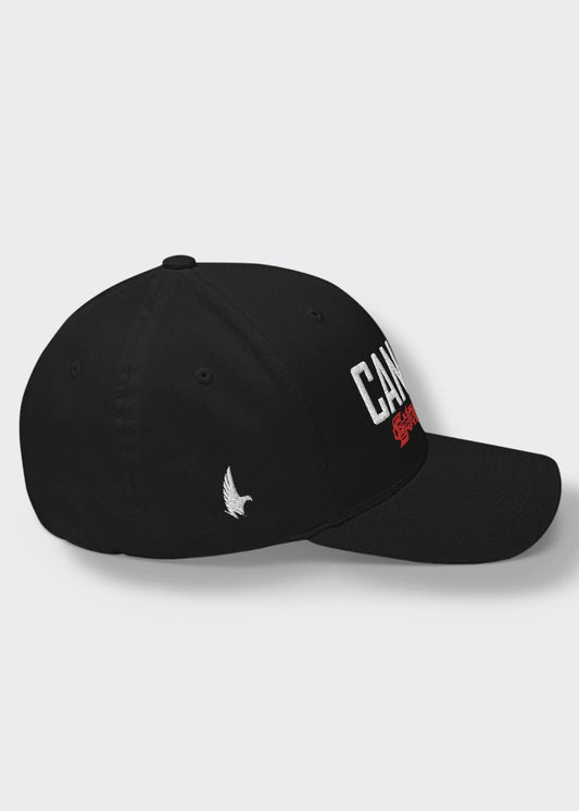 Cancer Survivor Tattoo Fitted Hat - Black - Side - Loyalty Vibes