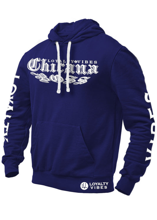 Loyalty Vibes Chicana Boss Hoodie Navy Blue Women's - Loyalty Vibes