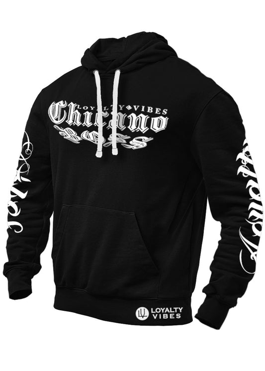 Loyalty Vibes Chicano Boss Hoodie Black Men's - Loyalty Vibes