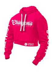 Loyalty Vibes Chingona Pero Cute Cropped Hoodie Tiger Pink - Loyalty Vibes