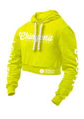 Loyalty Vibes Chingona Pero Cute Cropped Hoodie Tiger Yellow - Loyalty Vibes