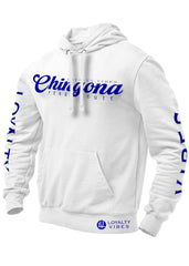 Chingona Pero Cute Hoodie White Blue - Loyalty Vibes