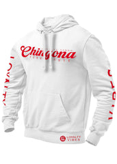 Chingona Pero Cute Hoodie White Red - Loyalty Vibes