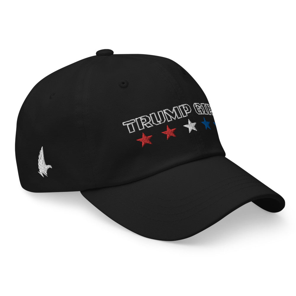 Loyalty Vibes Classic American Trump Girl Dad Hat Black US Flag OS - Loyalty Vibes