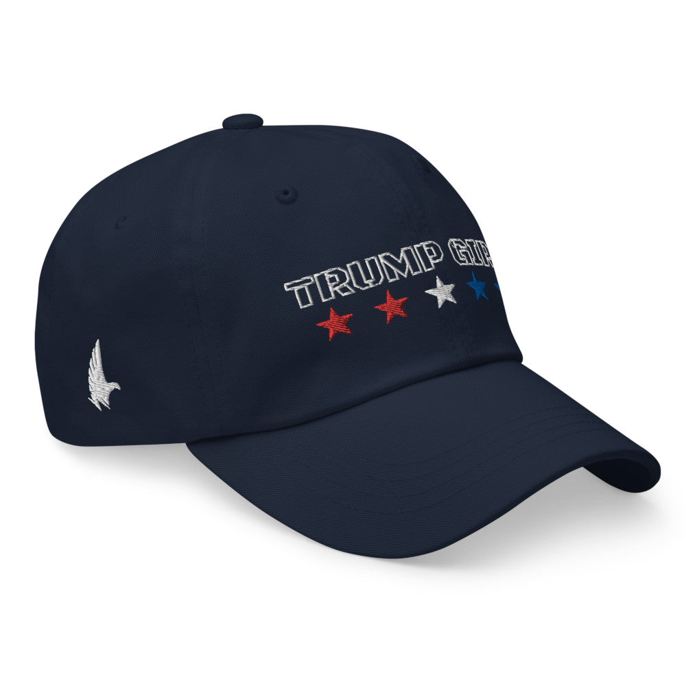 Loyalty Vibes Classic American Trump Girl Dad Hat Navy Blue US Flag OS - Loyalty Vibes