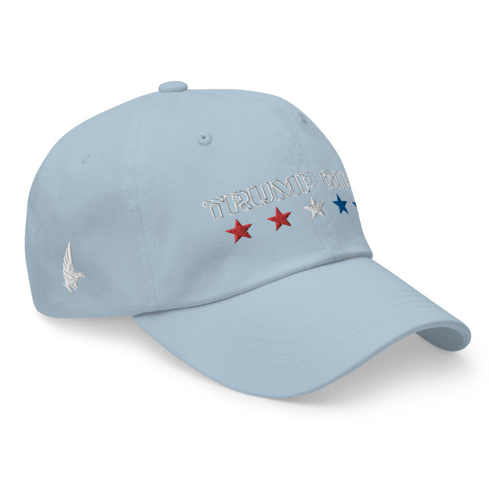 Loyalty Vibes Classic American Trump Girl Dad Hat Sky Blue US Flag OS - Loyalty Vibes