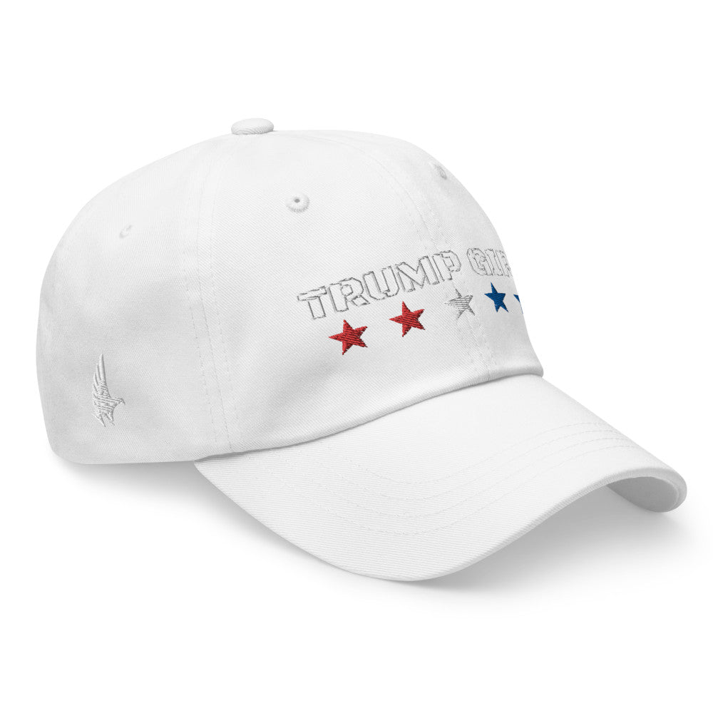 Loyalty Vibes Classic American Trump Girl Dad Hat White Out US Flag OS - Loyalty Vibes