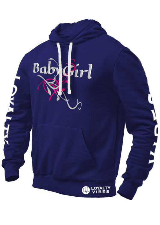 Classic BabyGirl Hoodie Navy Blue - Loyalty Vibes