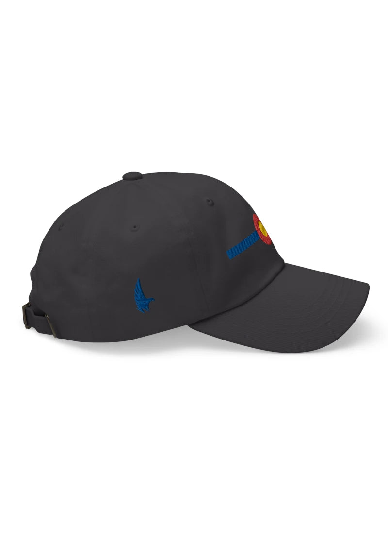 Classic Colorado Dad Hat Charcoal Grey/Blue Right - Loyalty Vibes