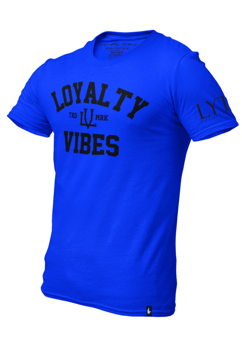 Loyalty Vibes Classic Loyalty T-Shirt Blue Black - Loyalty Vibes