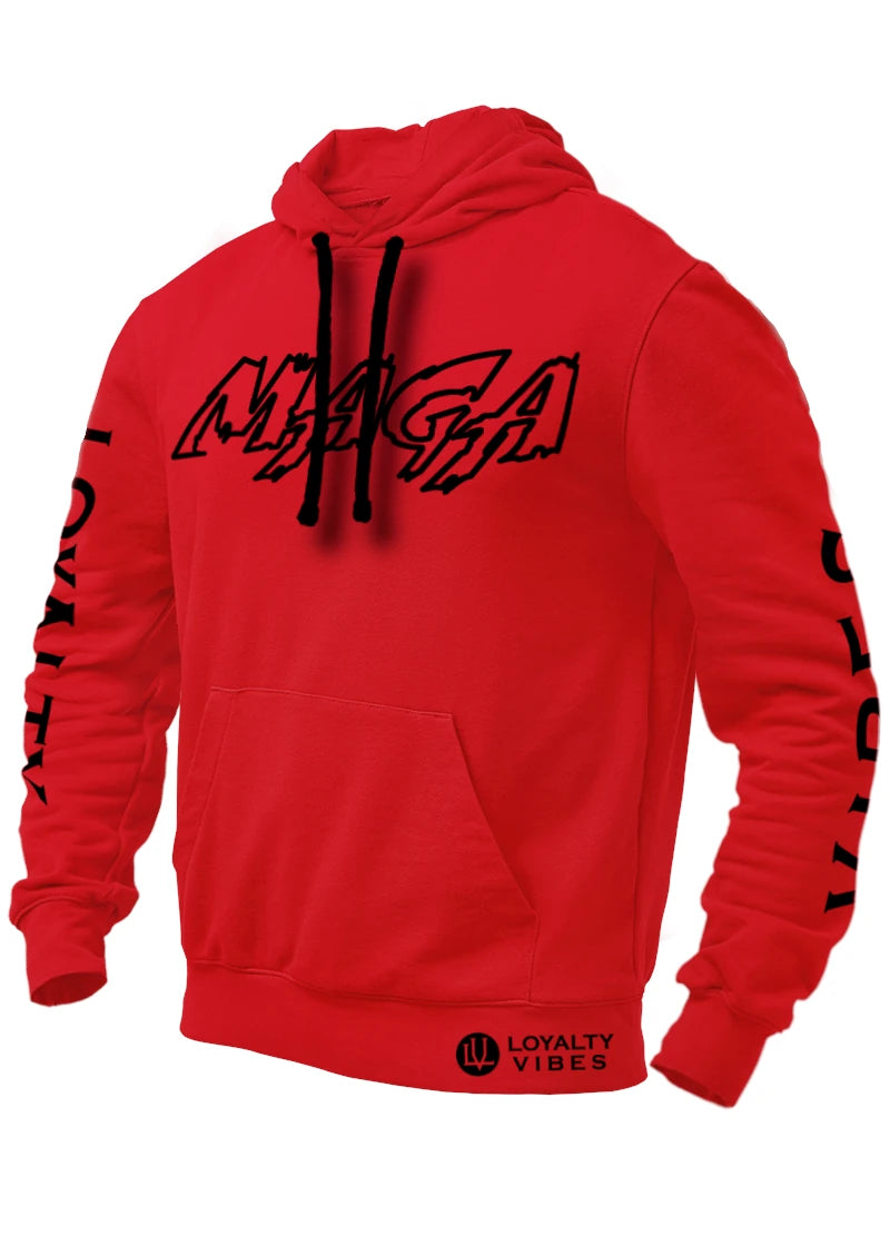 Classic Macho MAGA Hoodie 2.0 Red Black - Loyalty Vibes