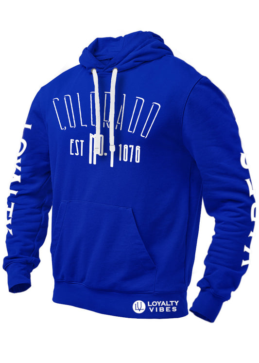 Colorado Hoodie Blue - Loyalty Vibes