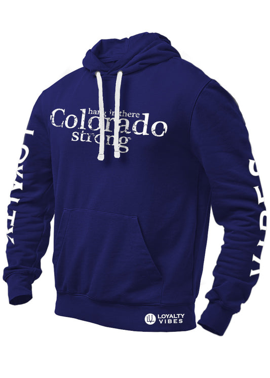 Loyalty Vibes Colorado Strong Hoodie Navy Blue Men's - Loyalty Vibes
