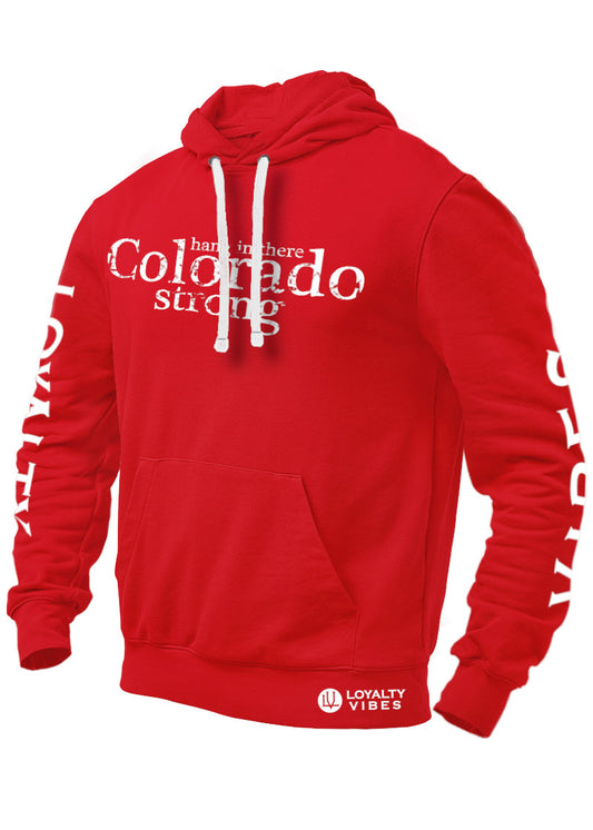 Loyalty Vibes Colorado Strong Hoodie Red Men's - Loyalty Vibes