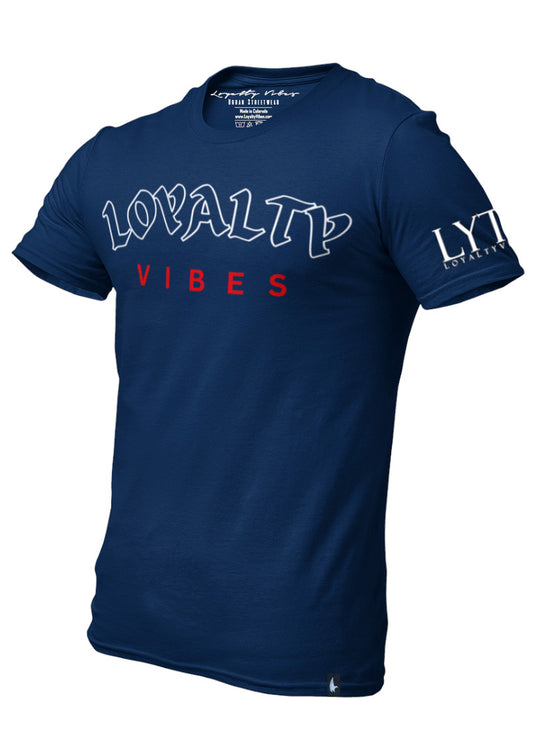 Loyalty Vibes Core T-Shirt Navy Blue Men's - Loyalty Vibes