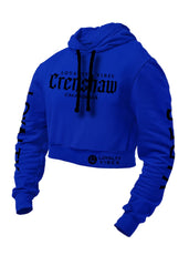 Loyalty Vibes Crenshaw Cropped Hoodie Blue Black - Loyalty Vibes