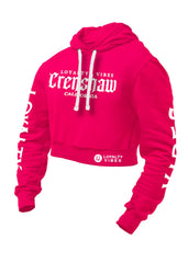 Loyalty Vibes Crenshaw Cropped Hoodie Tiger Pink - Loyalty Vibes