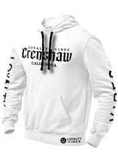 Crenshaw Hoodie White - Loyalty Vibes