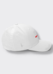 Distressed Red Line American Flag Fitted Hat - Whiteout - Sideview - Loyalty Vibes