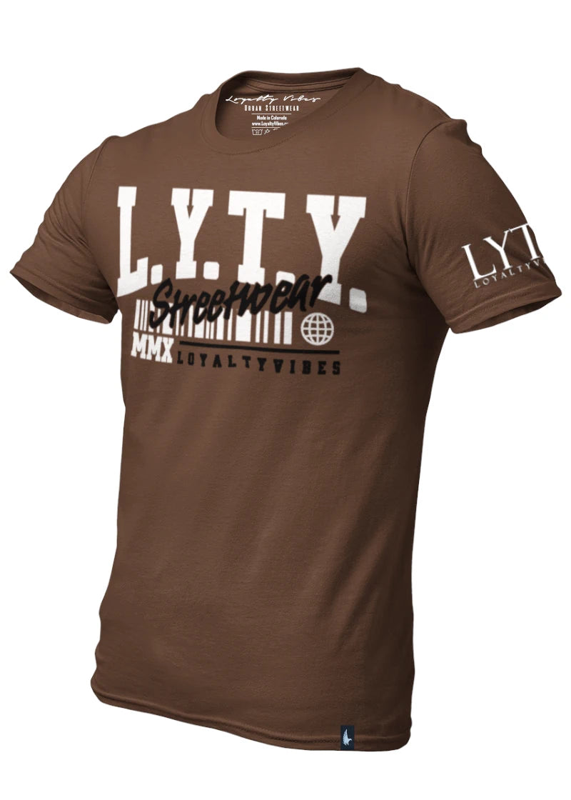 District Logo Graphic T-Shirt Brown - Loyalty Vibes